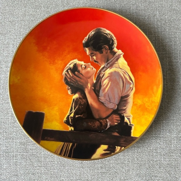 Gone With The Wind Fiery Embrace Passions Of Scarlett O'Hara Collector's Plate - Picture 1 of 5